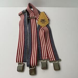 CLC Custom LeatherCraft Red White Blue American Flag Work Suspenders 2" Wide